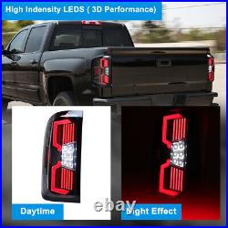 Sequential LED Tail Lights For 14-18 Chevy Silverado 1500 2500 3500 Turn Signal