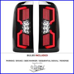 Sequential Turn Signal LED Tail Lights For 2014-18 Chevy Silverado 1500 2500 HD