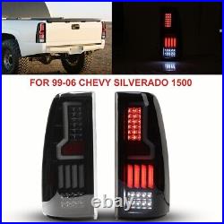 Smoke LED Tail Lights For 99-06 Chevy Silverado 1500 2500 3500 Turn Signal PAIR