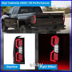 Smoke Tail Lights for 14-18 Chevy Silverado 1500 2500HD 3500HD LED Sequential