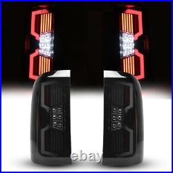 Smoke Tail Lights for 14-18 Chevy Silverado 1500 2500HD 3500HD LED Sequential