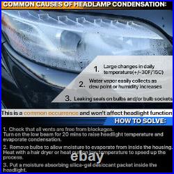 Smoke Tinted Headlight Clear Turn Signal Reflector for 07-14 Chevy Silverado