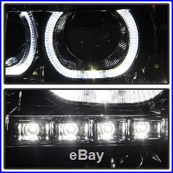 Smoked 2007-2013 Chevy Silverado 1500 2500HD SMD LED Halo Projector Headlights
