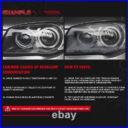 Smoked Lens Amber Side Turn Signal Projector Headlights for 14-15 Silverado 1500