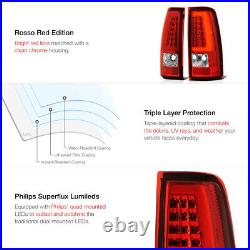 Superior LED Bulb Reverse 99-02 Silverado Sierra LED StRiP RED Tail Lamp Light