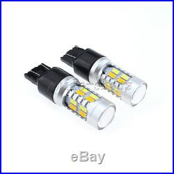 Switchback 7443 7444NA 20-SMD LED Bulbs with Resistor for Front Turn Signal Lights
