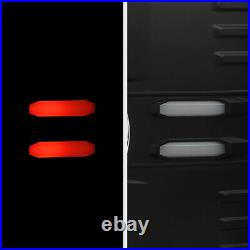 TRON STYLE! OLED Tube Black Tail Lights Lamp SET For 2016-2018 Chevy Silverado