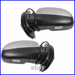 TRQ Mirror Power Folding Heated 11 Dot LED Turn Signal Pair Set of 2 for GM New