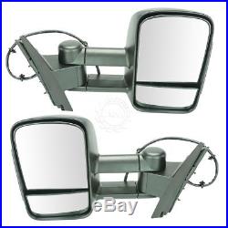 Towing Mirror Power Heated Folding Memory Turn Signal Marker Light Pair for GMC
