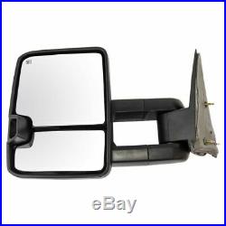 Towing Mirror Power Heated Turn Signal Textured Black Pair for 99-02 GM Pickup