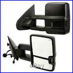 Towing Mirrors For 14-17 Chevy Silverado 1500 Heated Power operation Turn Signal