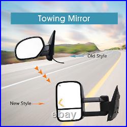 Towing Mirrors For 2007-13 Chevy Silverado GMC Sierra Power Heated Turn Signal
