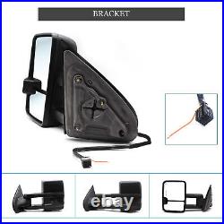 Towing Mirrors For 2014-18 Chevy Silverado 2500 Power Heated Turn Signal