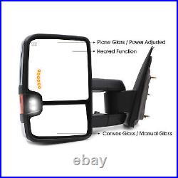 Towing Mirrors Turn Signal Fits 2014-2018 Silverado Sierra 2500 LH+RH Chrome Cap