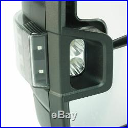 Trail Ridge Mirror Manual LED Spotlight Smoke Turn Signal Towing Pair for GM New