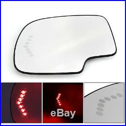 Turn Signal Heated Mirror Glass LH Driver Side for 2003-2007 GMC Chevy Cadillac