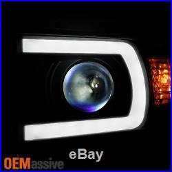 U Neon Bar Black Smoke fit 2014-15 Silverado 1500 LED DRL Projector Headlights