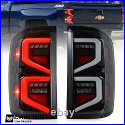 VLAND Clear LED Tail Lights For 2014-2018 Silverado1500 Rear Lamps withStartup