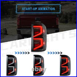 VLAND Clear LED Tail Lights For 2014-2018 Silverado1500 Rear Lamps withStartup