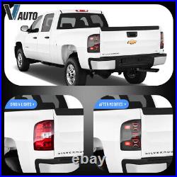 VLAND For 07-13 Chevy Silverado 1500 2500 3500 LED Smoked Tail Lights Left+Right