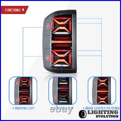 VLAND For 14-18 Chevrolet Silverado 1500 2500HD 3500HD LED Smoke Lens Tail Light
