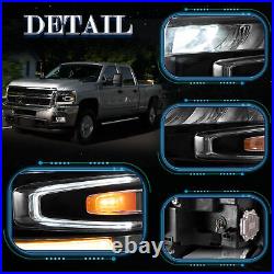 VLAND For 2007-2013 Chevy Silverado 1500 2500HD 3500HD Full LED Headlights Pair