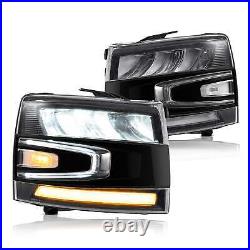 VLAND Full LED Headlights For 2007-2013 Chevrolet Silverado 1500 2500HD 3500HD