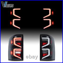 VLAND Full LED Tail Lights For 07-13 Chevy Silverado 1500 2500 3500 Clear Lens