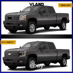 VLAND LED Headlights For 2007-13 Chevy Silverado 1500/2500HD/3500HD withSequential