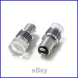 White Amber 1157 BA15D Dual Color Switchback LED Turn Signal Parking Light Bulbs